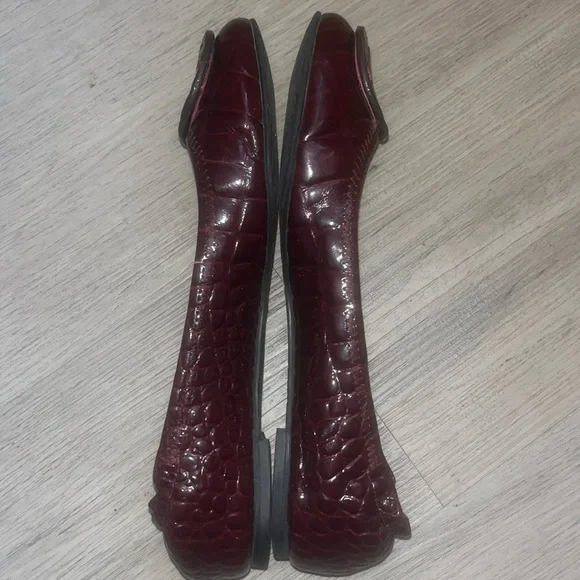Tory Burch Burgundy Ballet Flats - Picture 8 of 15